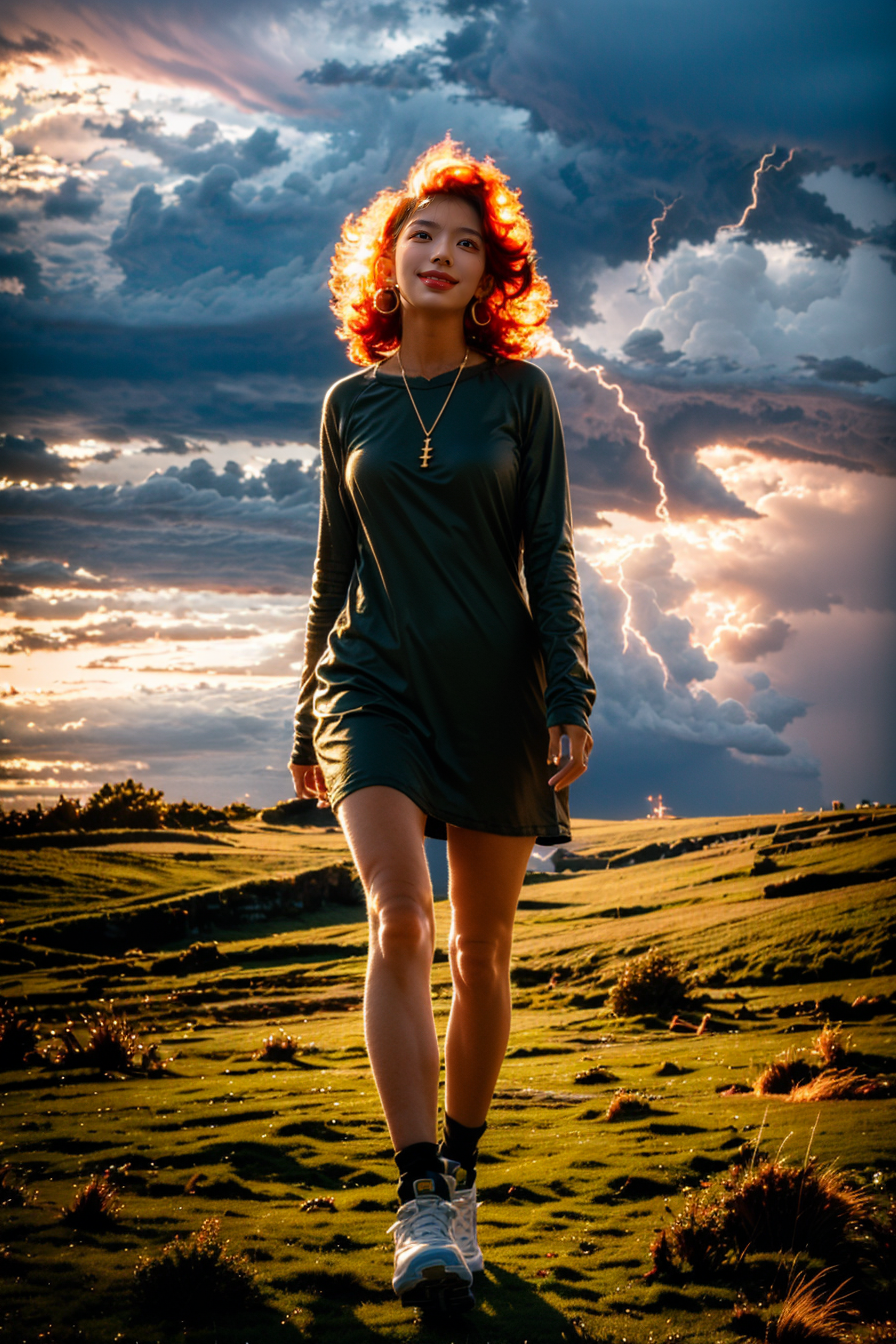 01048-2759000896-masterpiece, best quality,_(cloudy,storm,complex_1.4), 1girl,standing on the grassland, short dress,sneakers, earrings, necklace.png